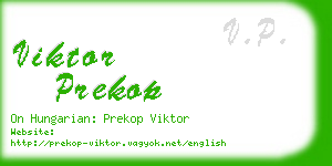 viktor prekop business card